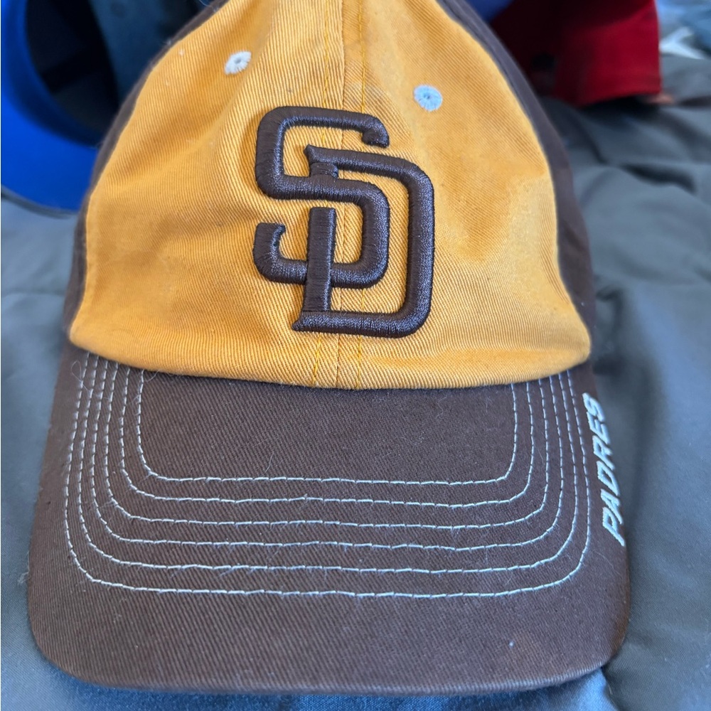 Brown and Yellow SD Baseball Cap